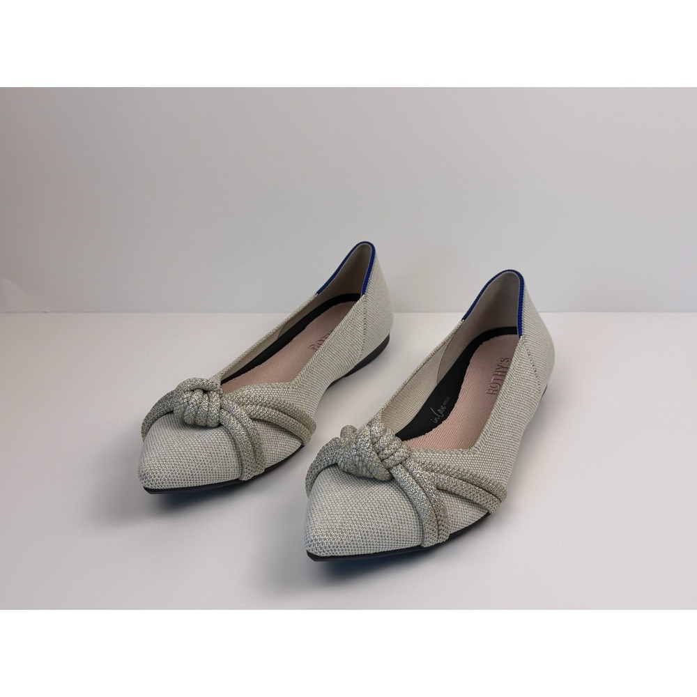 Rothy's The Knot Point II Women's Size 9.5 Diamond Metallic 185-001 - Picture 5 of 6